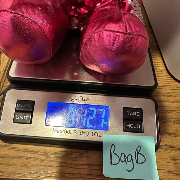 Valentine Weiner Dachshund Dog Sequin Pink Silver Hearts Reverse 18in Toy Plush - Picture 16 of 16